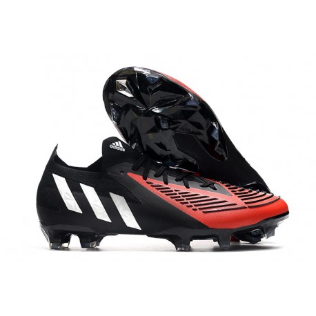 adidas Predator Edge.1 Low FG Herrar Svart Vit Röd