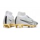 Nike Air Zoom Mercurial Superfly 9 Elite FG Vit Guld