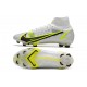 Nike Mercurial Superfly 8 Elite FG fotbollsskor Silver Safari - Vit Svart Silver Neon