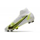 Nike Mercurial Superfly 8 Elite FG fotbollsskor Silver Safari - Vit Svart Silver Neon