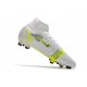 Nike Mercurial Superfly 8 Elite FG fotbollsskor Silver Safari - Vit Svart Silver Neon