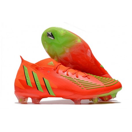 adidas Predator Edge.1 FG Fotbollsskor Män Game Data - Röd Grön Svart