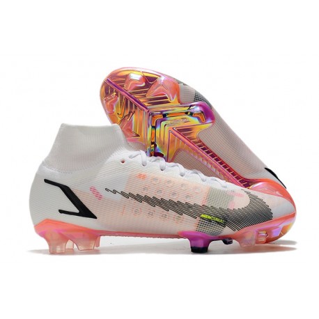 Nike Mercurial Superfly VIII Elite DF FG Rawdacious - Vit Röd Rosa