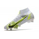 Nike Mercurial Superfly 8 Elite SG-Pro AC Silver Safari - Vit Svart Silver Neon