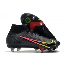 Nike Mercurial Superfly 8 Elite SG-Pro AC Black x Prism - Svart Gul Röd