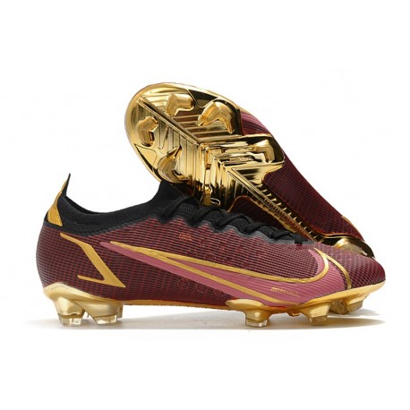 Fotbollsskor Nike Mercurial Vapor 14 Elite FG Röd Guld Rosa