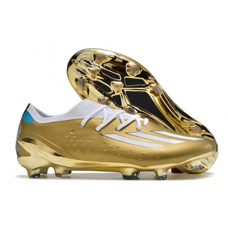 adidas Fotbollsskor X Speedportal.1 FG Guld Vit