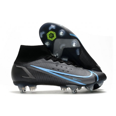 Nike Mercurial Superfly 8 Elite SG-Pro AC Renew - Svart Grå