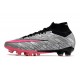 Nike Zoom Mercurial Superfly 9 Elite AG Silver Rosa Svart