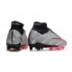 Nike Zoom Mercurial Superfly 9 Elite AG Silver Rosa Svart