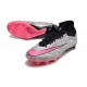 Nike Zoom Mercurial Superfly 9 Elite AG Silver Rosa Svart