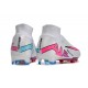 Nike Air Zoom Mercurial Superfly 9 Elite FG Vit Rosa Blå