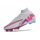 Nike Air Zoom Mercurial Superfly 9 Elite FG Vit Rosa Blå