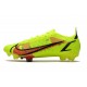 Nike Mercurial Vapor XIV Elite FG Volt Svart Bright Crimson