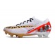 Nike Air Zoom Mercurial Vapor 15 Elite FG Vit Svart Röd Guld