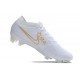 Nike Air Zoom Mercurial Vapor 15 Elite FG Vit Blå Guld