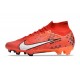 Nike Air Zoom Mercurial Superfly 9 Elite FG MDS Röd Vit