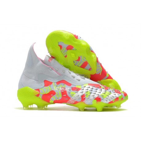 Fotbollsskor adidas Predator Freak + FG Herr Vit Rosa Gul