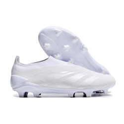 Adidas Predator Elite Laceless FG Pearlized Vit Silver