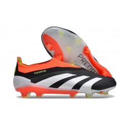 Adidas Predator Elite Laceless FG Solar Energy Svart Vit Röd