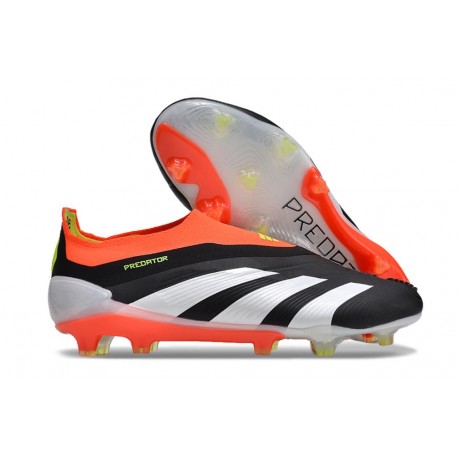 Adidas Predator Elite Laceless FG Solar Energy Svart Vit Röd