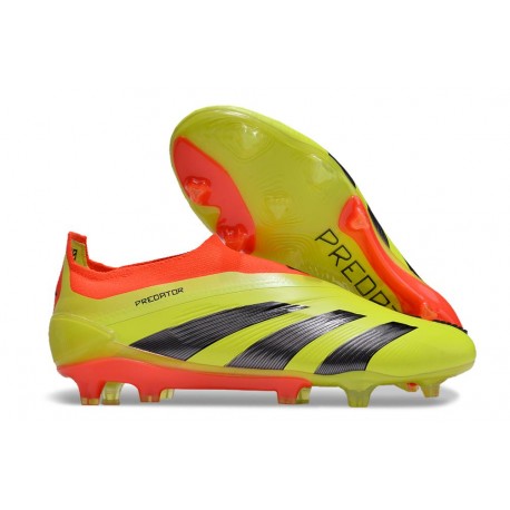 Adidas Predator Elite Laceless FG Gul Svart Röd