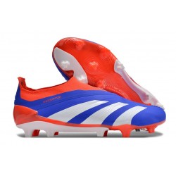 Adidas Predator Elite Laceless FG Blå Vit Röd 