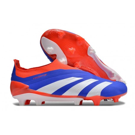 Adidas Predator Elite Laceless FG Blå Vit Röd 