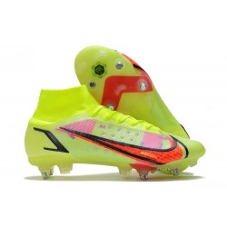 Nike Mercurial Superfly 8 Elite SG-Pro AC Volt Svart Bright Crimson