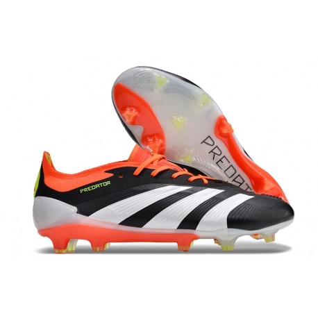 Fotbollsskor Adidas Predator Elite FG Solar Energy Svart Vit Röd