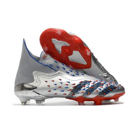 Fotbollsskor adidas Predator Freak + FG Herr Showpiece - Silver Svart Röd