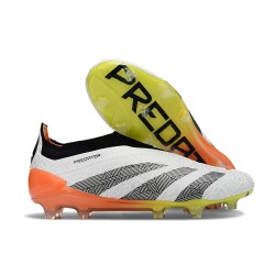 Adidas Predator Elite Laceless FG Vit Svart Orange