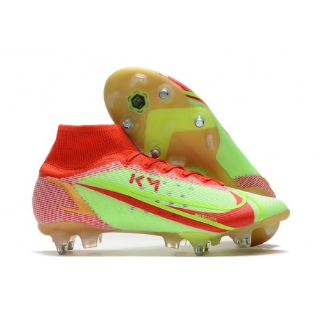 Nike Mercurial Superfly 8 Elite SG-Pro AC Grön Röd