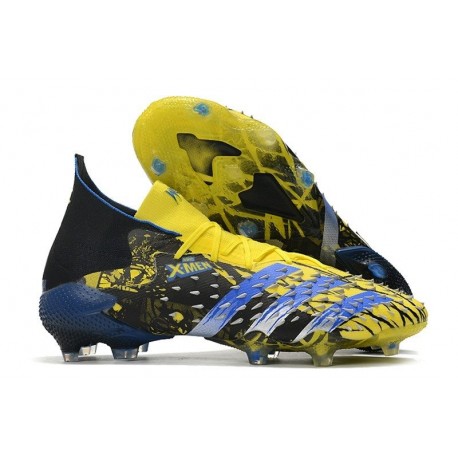 Fotbollsskor Adidas Predator Freak.1 Fg X-Men Wolverine - Gul Silver Svart LIMITED EDITION