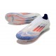 adidas F50 Elite Snörlös FG Vit Blå Röd