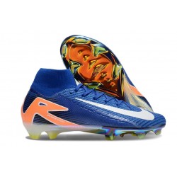 Nike Air Zoom Mercurial Superfly 10 Elite FG Blå Vit Orange