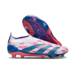 Adidas Predator Elite Laceless FG Reemergence - Vit Blå Rosa