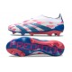 Adidas Predator Elite Laceless FG Reemergence - Vit Blå Rosa