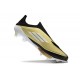 Fotbollsskor adidas F50+ Snörlösa Elite FG Guld Svart Vit