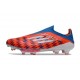 Fotbollsskor adidas F50+ Snörlösa Elite FG Röd Vit Blå