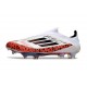Fotbollsskor adidas F50+ Snörlösa Elite FG X Messi Vit Svart Röd 