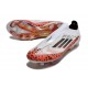 Fotbollsskor adidas F50+ Snörlösa Elite FG X Messi Vit Svart Röd 