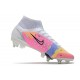 Nike Mercurial Superfly 8 Elite SG-Pro Dragonfly - Vit Silver Mörklila