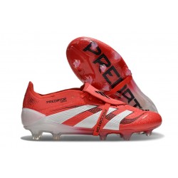 adidas Predator Elite Fold Over Tongue FG fotbollsskor Röd Vit Svart