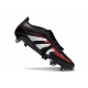 adidas Predator Elite Fold Over Tongue FG fotbollsskor Svart Grå Röd 