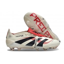 adidas Predator Elite Fold Over Tongue FG fotbollsskor Beige Svart Röd