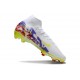 Nike Air Zoom Mercurial Superfly 10 Elite FG Vit Gul Lila Röd