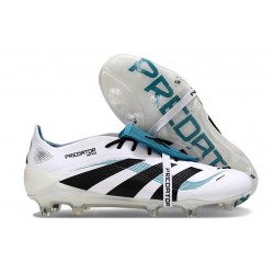 adidas Predator Elite Fold Over Tongue FG fotbollsskor Vit Svart Cyan