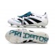 adidas Predator Elite Fold Over Tongue FG fotbollsskor Vit Svart Cyan