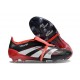 adidas Predator Elite Fold Over Tongue FG fotbollsskor Svart Vit Röd 
